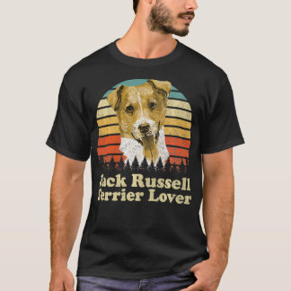 Retro Jack Russell Terrier Hondenliefhebber 70s D T-shirt