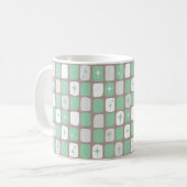 Retro Jade Starbursts Café Mug (Devant gauche)