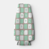 Retro Jade Starbursts Glacière de bouteille (Devant)