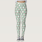 Retro Jade Starbursts Leggings (Devant)