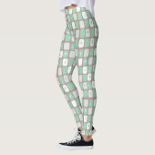 Retro Jade Starbursts Leggings (Gauche)