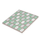 Retro Jade Starbursts Tile Tegeltje (Zijkant)