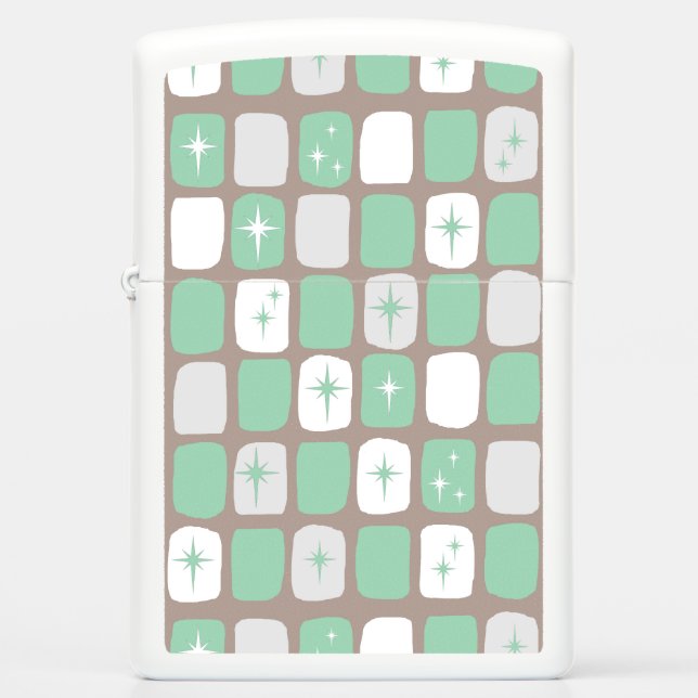 Retro Jade Starbursts ZIPPO Lighter (Voorkant)