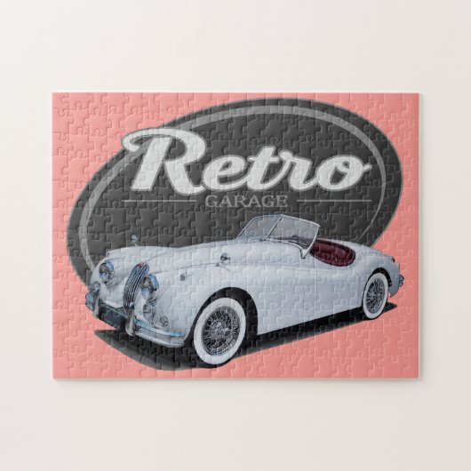 Retro Jag Legpuzzel (Horizontaal)