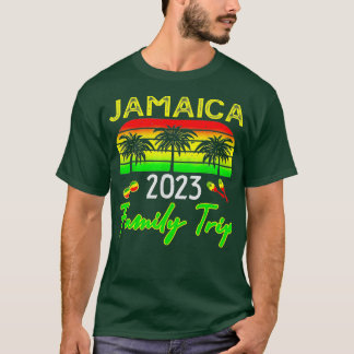 Retro Jamaica Family Vacation 2023 Jamaican Holida T-shirt
