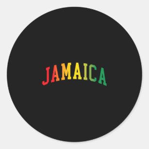 Retro Jamaica Reggae Vintage Jamaicaanse Mannen Vr Ronde Sticker