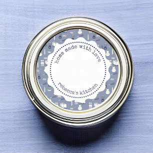 Retro jambliklabel Thuisgemaakte Mason-potten Ronde Sticker