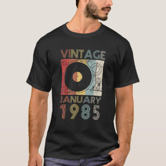 Retro January 1985 T 37th Birthday Gift 37 Years O T-shirt