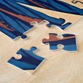 Retro Japanese Great Wave - ontwerp Legpuzzel (Zijkant)