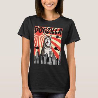 Retro Japans Dogzilla Alaskan Malamute T-shirt