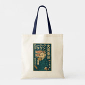 Retro Japanse draak Tote Bag (Achterkant)