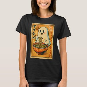 Retro Japanse Geest Eten Ramen Kawaii Art T-shirt