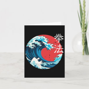 Retro Japanse golf Kenpo Karate Martial Arts Zelf Kaart