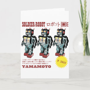 Retro Japanse Reclame van de Robot van het Kaart