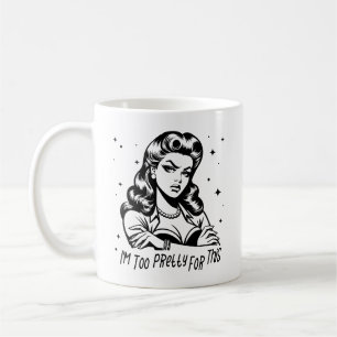 Retro jaren 1950 Glam Girl Funny Sarcastic Quote Koffiemok