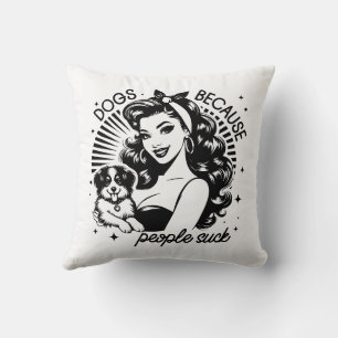 Retro jaren 1950 Glam Girl Funny Sarcastic Quote Kussen
