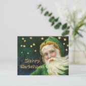 Retro jaren 1950  Kerstman Vrolijk Kerstfeest Feestdagenkaart (Staand voorkant)
