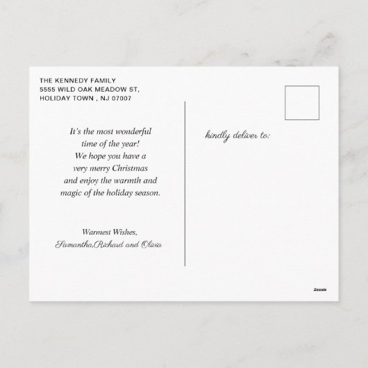 Retro jaren 1950  Kerstman Vrolijk Kerstfeest Feestdagenkaart (Achterkant)