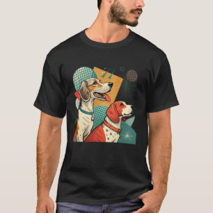 Retro jaren 50 60 stijl mid-century modern honden t-shirt
