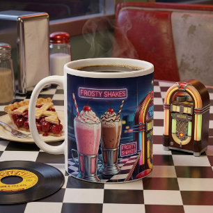 Retro jaren 50 Diner Neon Koffiemok