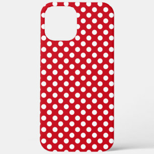Retro jaren 50 geïnspireerd rood-wit stippenpatroo iPhone 12 pro max hoesje
