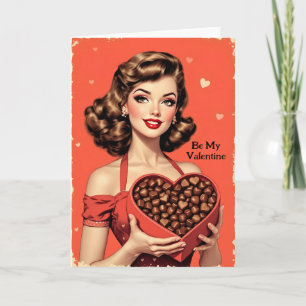 Retro jaren 50 Pin-Up Valentijnsdag Feestdagen Kaart