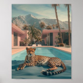 Retro jaren 60 Palm Tree Poster in Paul Fuentes st (Voorkant)