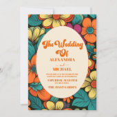 Retro jaren '70 Bruiloft Kaart (Voorkant)