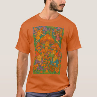 Retro jaren 70 Forest Gnomes T-shirt