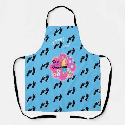 Retro jaren '70 Granny's Kitchen Schort (Voorkant)