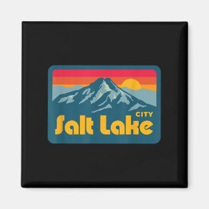 Retro jaren '70 jaren '80 Salt Lake City Utah Mou Magneet