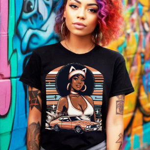 Retro jaren 70 Meisje T-shirt