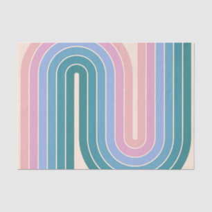 Retro jaren '70 Stijl Geboogd Strepen Geometrisch  Tissuepapier