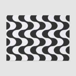 Retro jaren '70 Stijl Wavy Op-Art Streeppatroon Tissuepapier