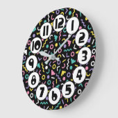 Retro jaren 80/90 Memphis Style Grote Klok (Hoek)