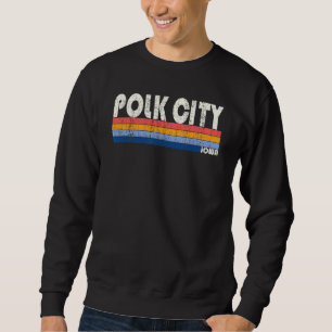 Retro jaren '80 Stijl Polk Stad Iowa Trui