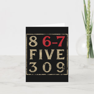 Retro Jaren Tachtig 867 Vijf 309 Nostalgisch En Gr Kaart