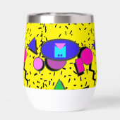 Retro Jaune 80s Memphis Abstrait (Arrière)