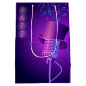 Retro Jazz Feest Favorietentasje Medium Cadeauzakje (Achterkant)