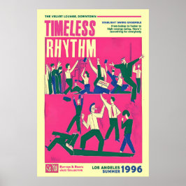 Retro Jazz Festival Poster Los Angeles 1996 Art