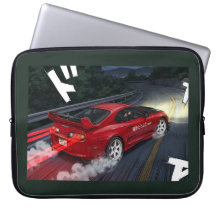 Retro JDM MK4 Supra Drift Anime Stijl Laptop Hoes