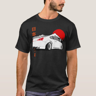 Retro JDM sportwagen illustratie minimaal Japans T-shirt