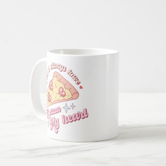 Retro Je hebt altijd een pizza mijn hart Mok (Voorkant links)