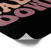 Retro  Je moet kalmeren leuke quotes Poster (Hoek)