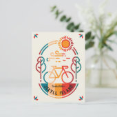 Retro Jekyll Island fietspad Briefkaart (Staand voorkant)