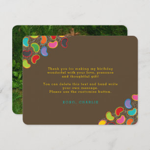 Retro Jellybeans Pop Kind Birthday Dank je wel Kaart