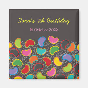 Retro Jellybeans Pop Kind Verjaardag Save The Date Magneet