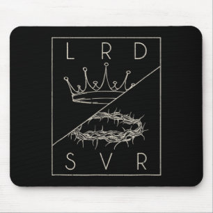 Retro Jesus Christelijk Lord & Redder Gr Muismat
