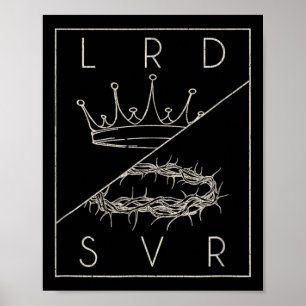Retro Jesus Christelijk Lord & Redder Gr Poster