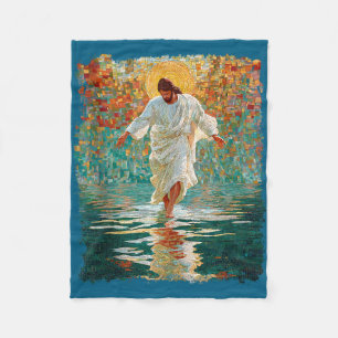 Retro jesus christus kerk ontwerp tank top fleece deken